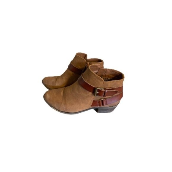 Madden Girl Brown Booties with Buckles - Women’s Size 7.5 - Picture 1 of 6